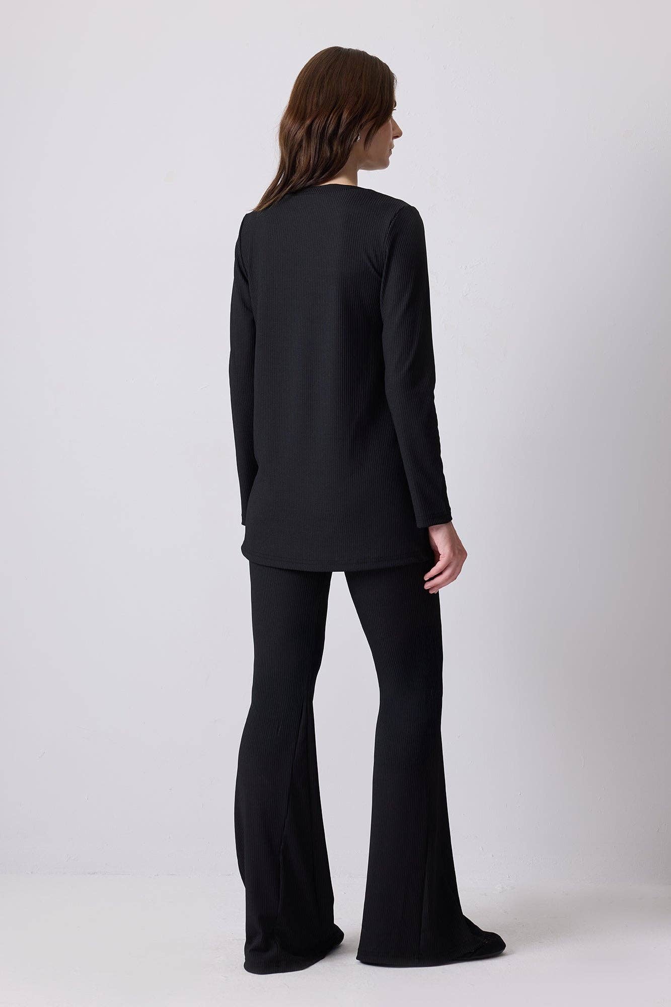 Set tunica e pantaloni a coste in maglia