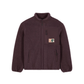 Giacca in pile sherpa rosso-marrone