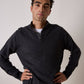 Maglione in lana merino con collo alto Shadow grigio