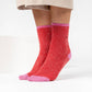 Calze vintage con glitter rosse