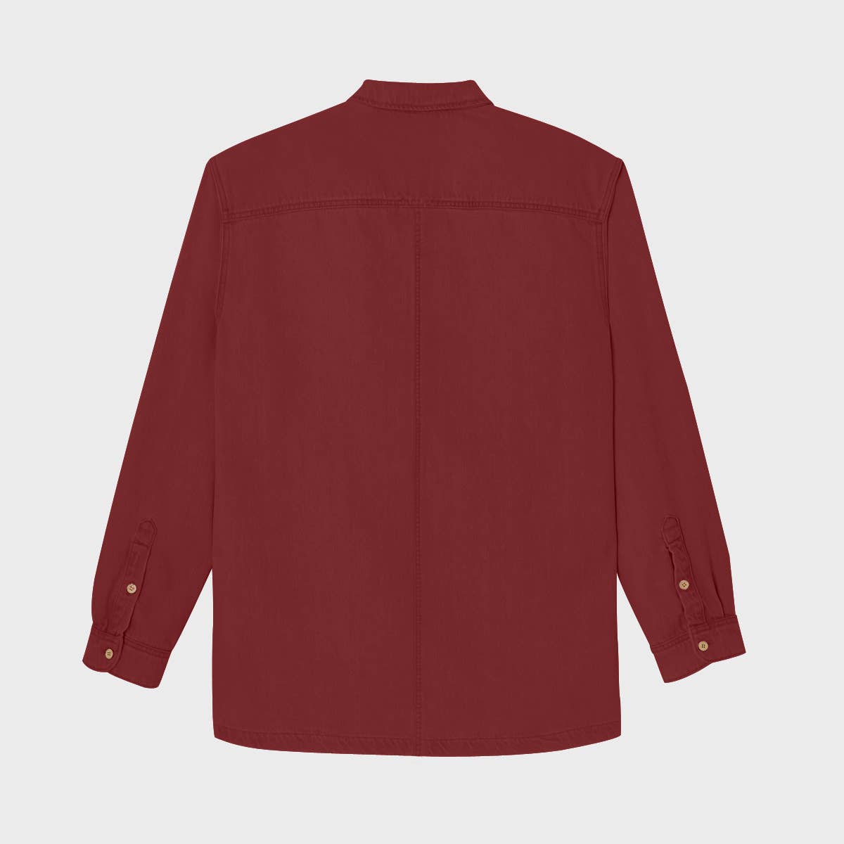 Sovracamicia in denim bordeaux