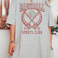 T-shirt grafica Baseball Sports Club taglie curvy