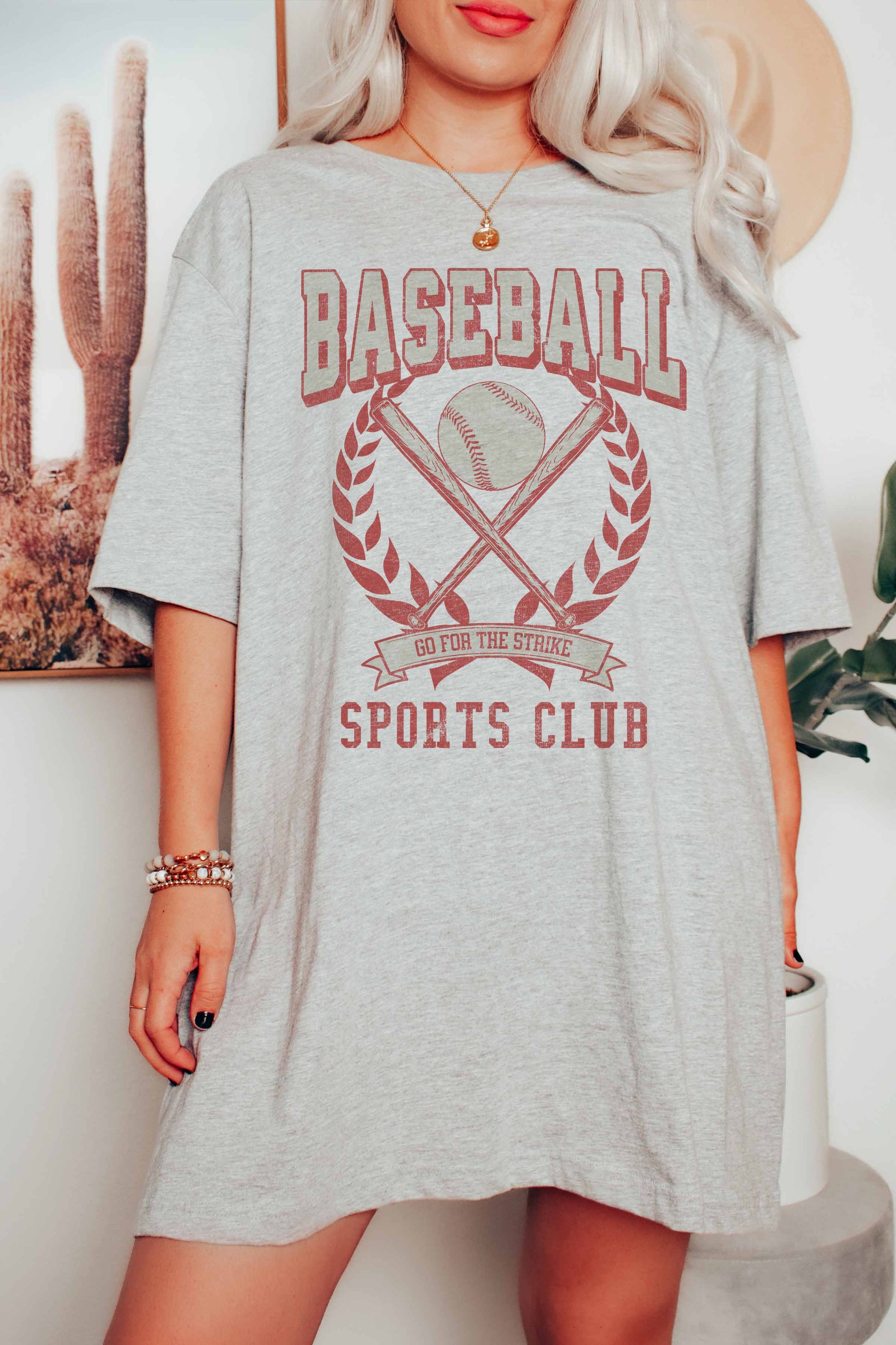 T-shirt grafica Baseball Sports Club taglie curvy