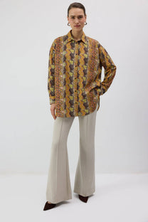 Camicia in popeline fantasia