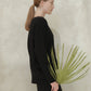 Maxi maglia con scollo a V in misto cashmere