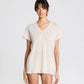 T-shirt in lino Simone grigio antico