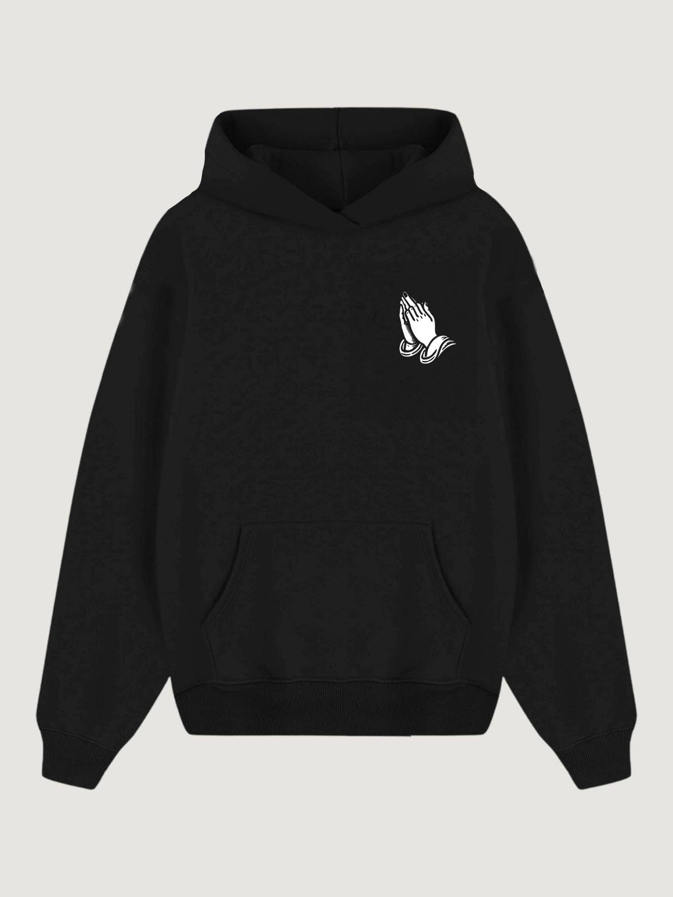 Felpa unisex Bendita Locura II nera con cappuccio