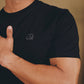T-shirt Essenziale Nera in Cotone Biologico
