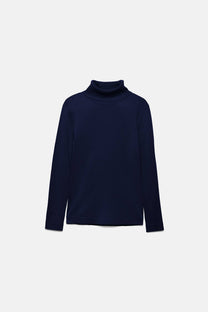Maglione Dolcevita in Maglia Rasata