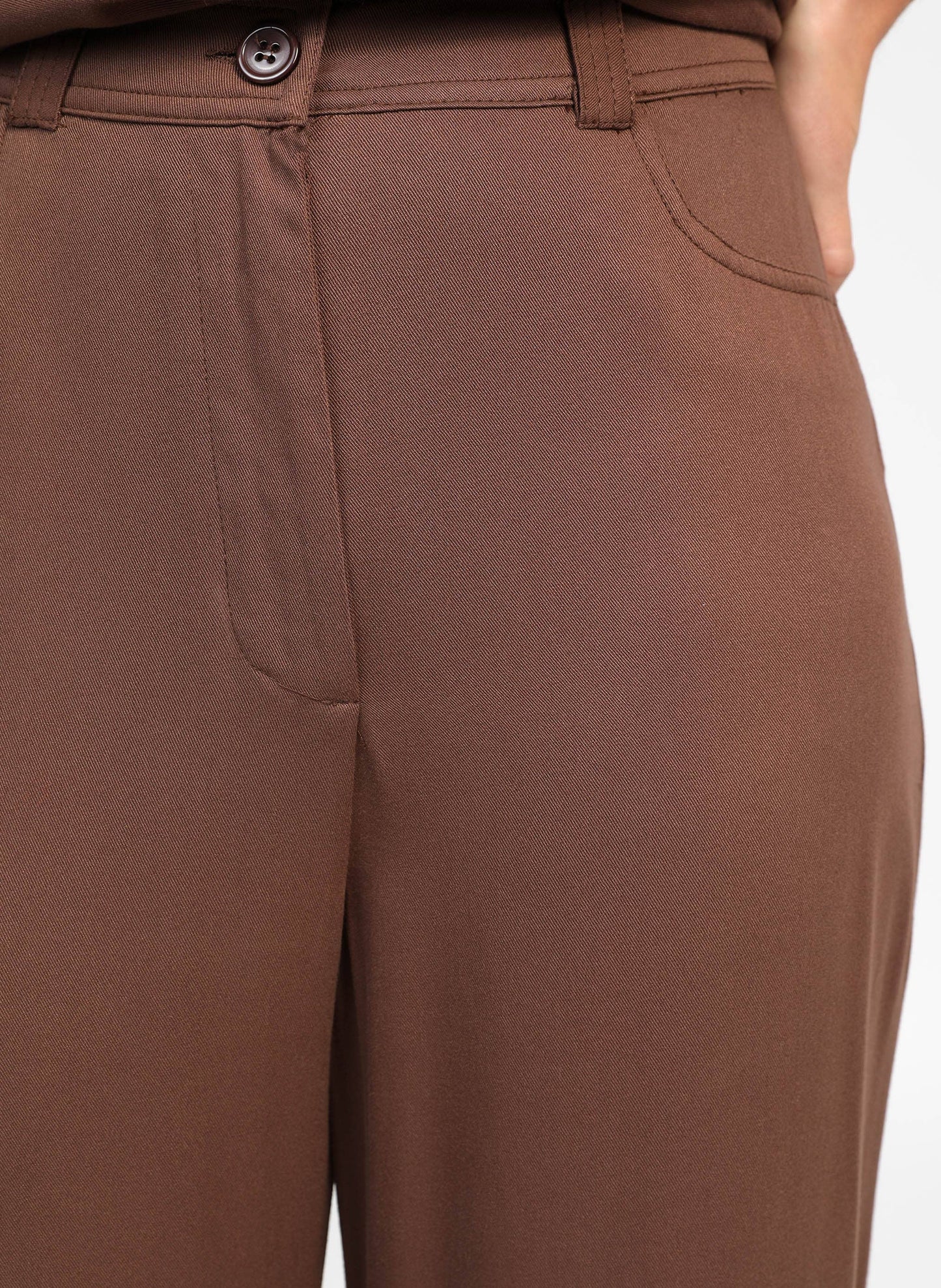 Pantaloni marroni a gamba dritta Phorila