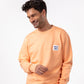 Felpa unisex arancione in cotone biologico