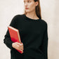 Maglione girocollo rilassato in misto cashmere