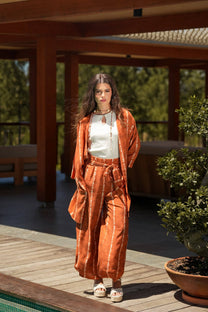 Kimono stampato in viscosa