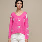 Maglione donna in maglia con fantasia teddy e animali