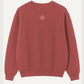 Felpa unisex oversize Bendita Locura ricamata color wine