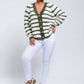 Cardigan oversize a righe con bottoni