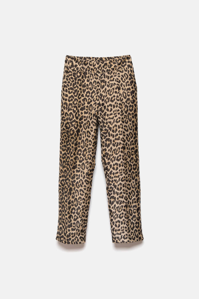 Pantaloni a sigaretta animalier