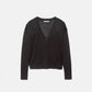 Maglione in maglia rasata con scollo a V e dettagli metallici