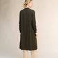 Cardigan lungo aperto in misto cashmere da donna