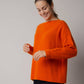 Maglione con scollo a barchetta in misto cashmere