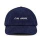 Cappello dad hat in velluto a coste ricamato “Ciao Amore”