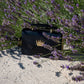 Mini borsa a tracolla in pelle liscia con pattina a W