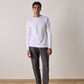 T-shirt uomo a maniche lunghe in cotone biologico Bastien bianca