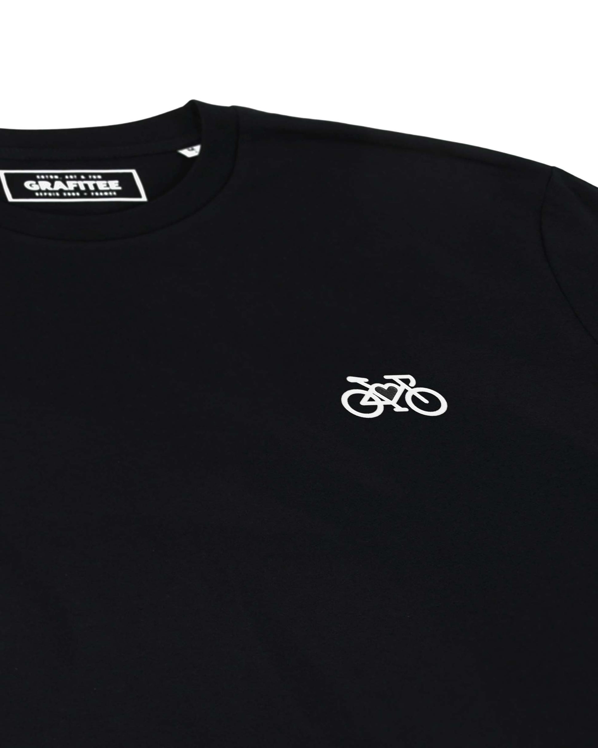 T-shirt nera I Love My Bike in cotone biologico