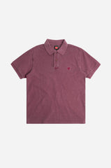 Polo in cotone biologico pigmentato color Zinfandel