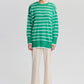 Maglione oversize a righe verde