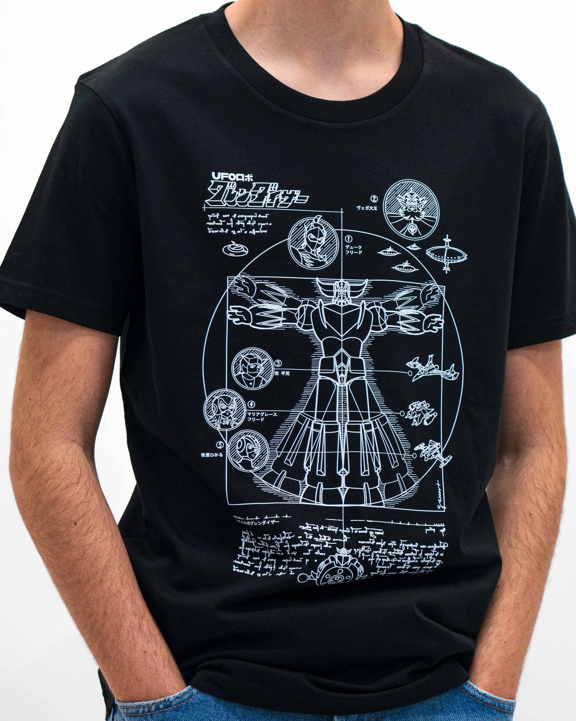 T-shirt grafica Goldorak in cotone biologico