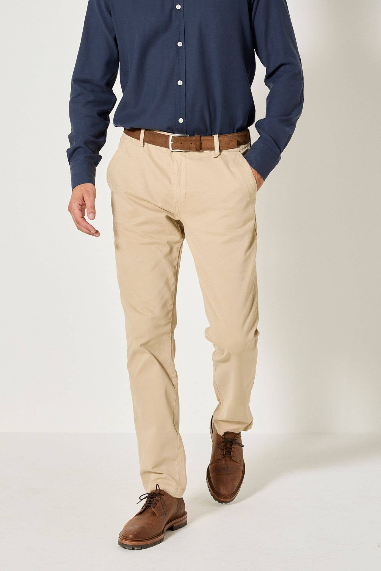 Pantaloni Chino Slim Arturo Beige da Uomo