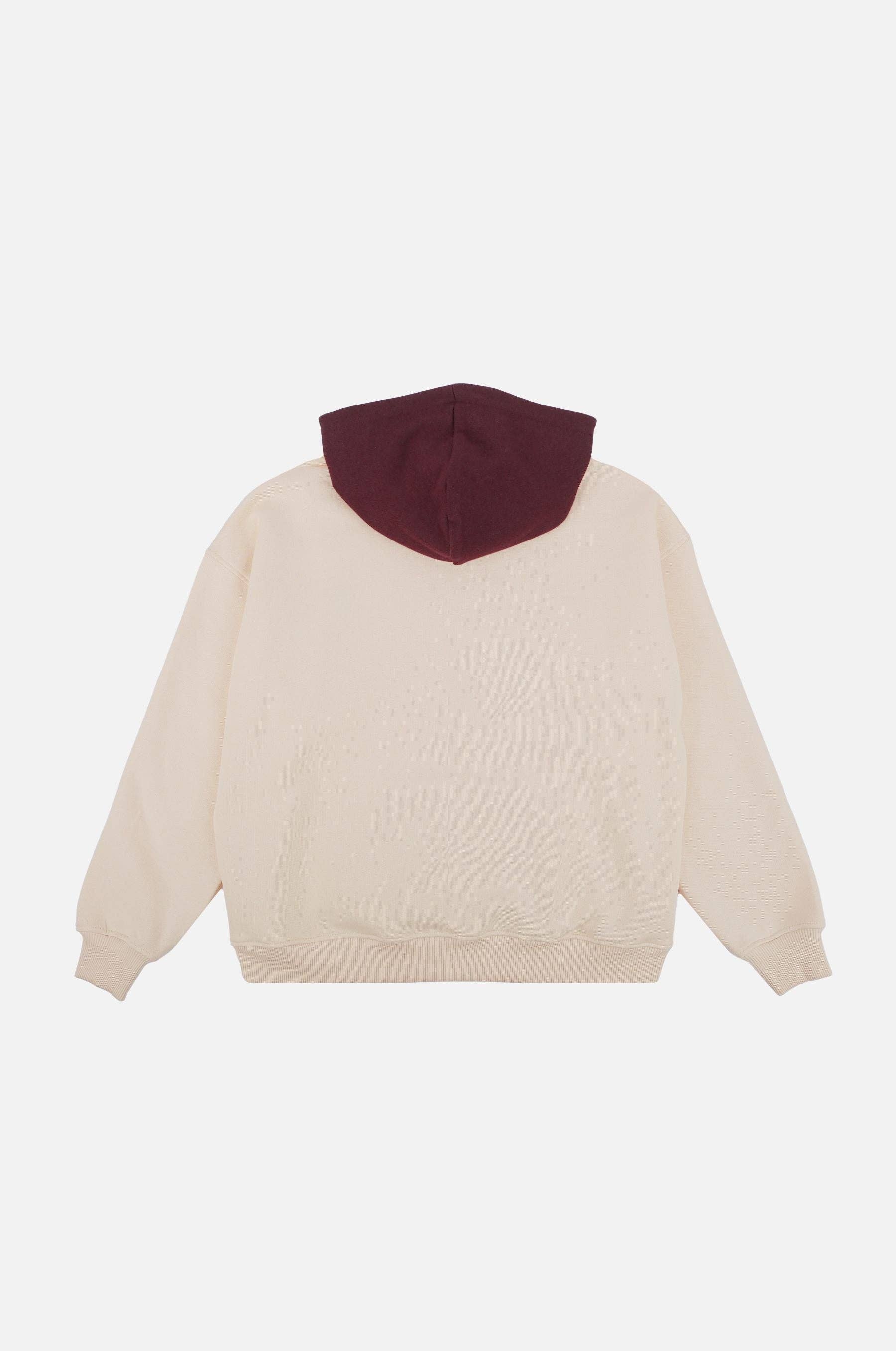 Felpa oversize con cappuccio color block Pale Glow da donna