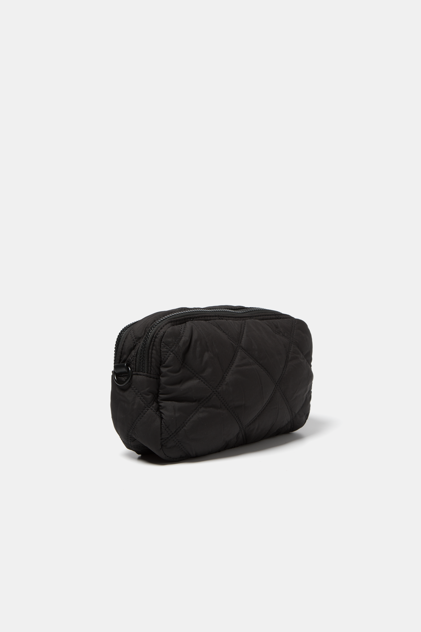 Borsa a tracolla trapuntata nera