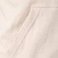 Felpa con cappuccio e zip in maglia piqué beige da uomo