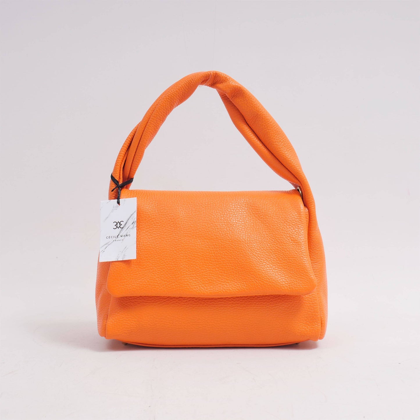 Borsa a spalla in pelle con patta