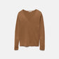Maglione in maglia rasata con scollo a V