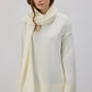 Maglione in maglia con sciarpa integrata