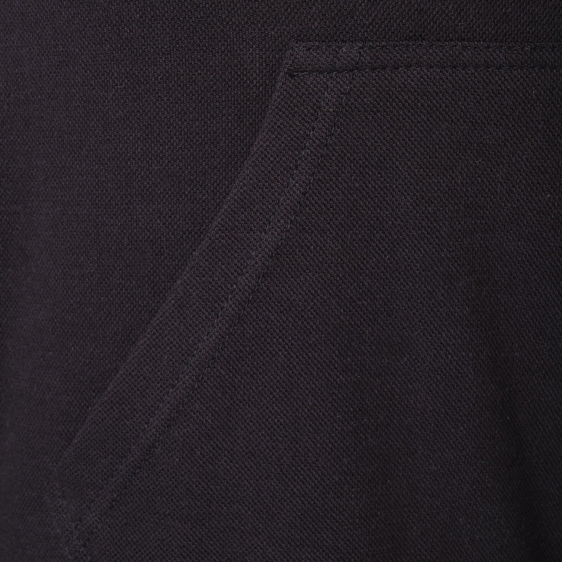 Felpa Uomo con Cappuccio in Maglia Piqué Nera