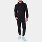 Felpa Uomo con Cappuccio in Maglia Piqué Nera