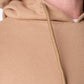 Felpa con cappuccio in piqué taupe da uomo