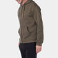 Felpa uomo con cappuccio e zip color kaki