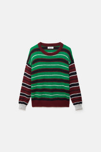 Maglione a righe in maglia