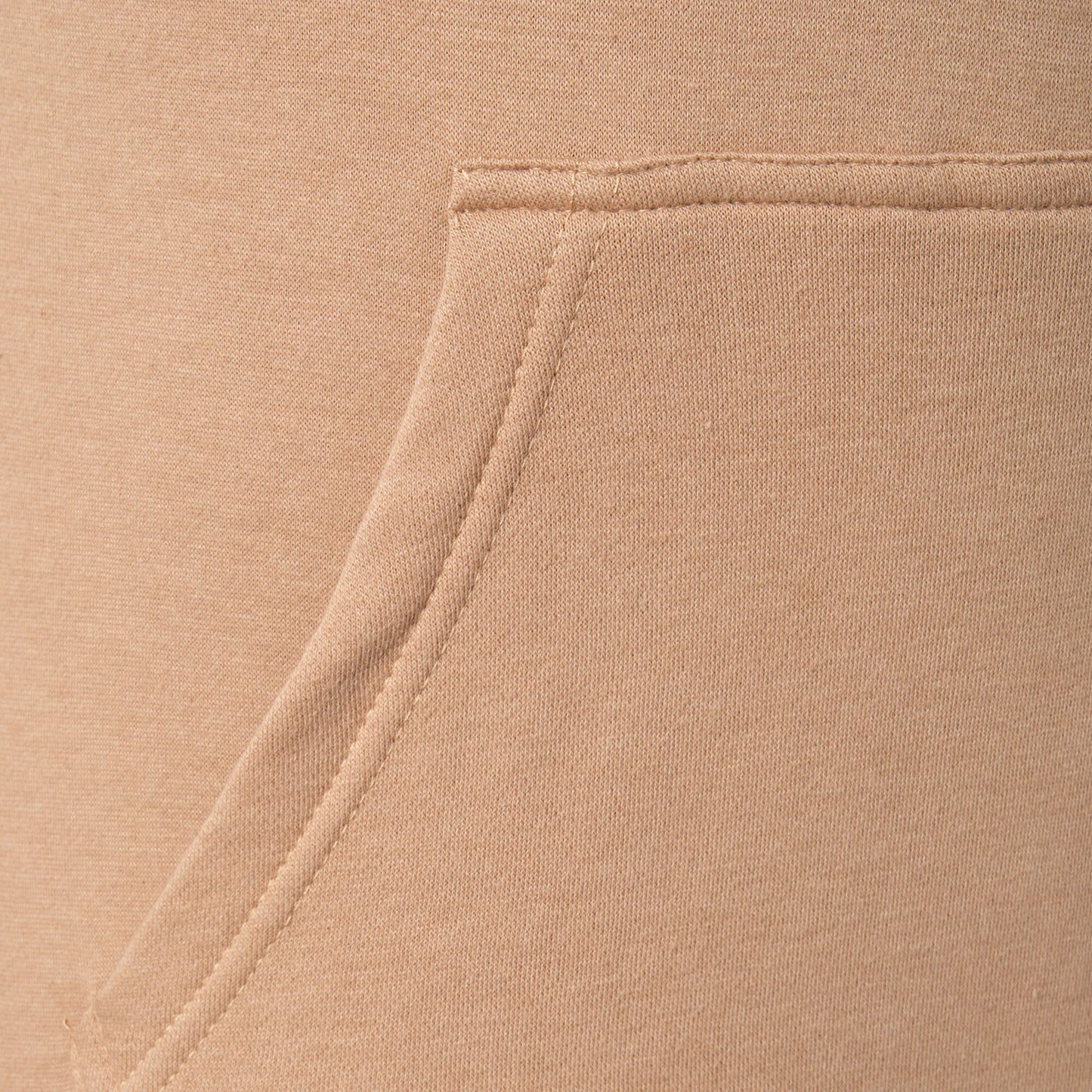 Felpa con cappuccio in pile taupe da uomo