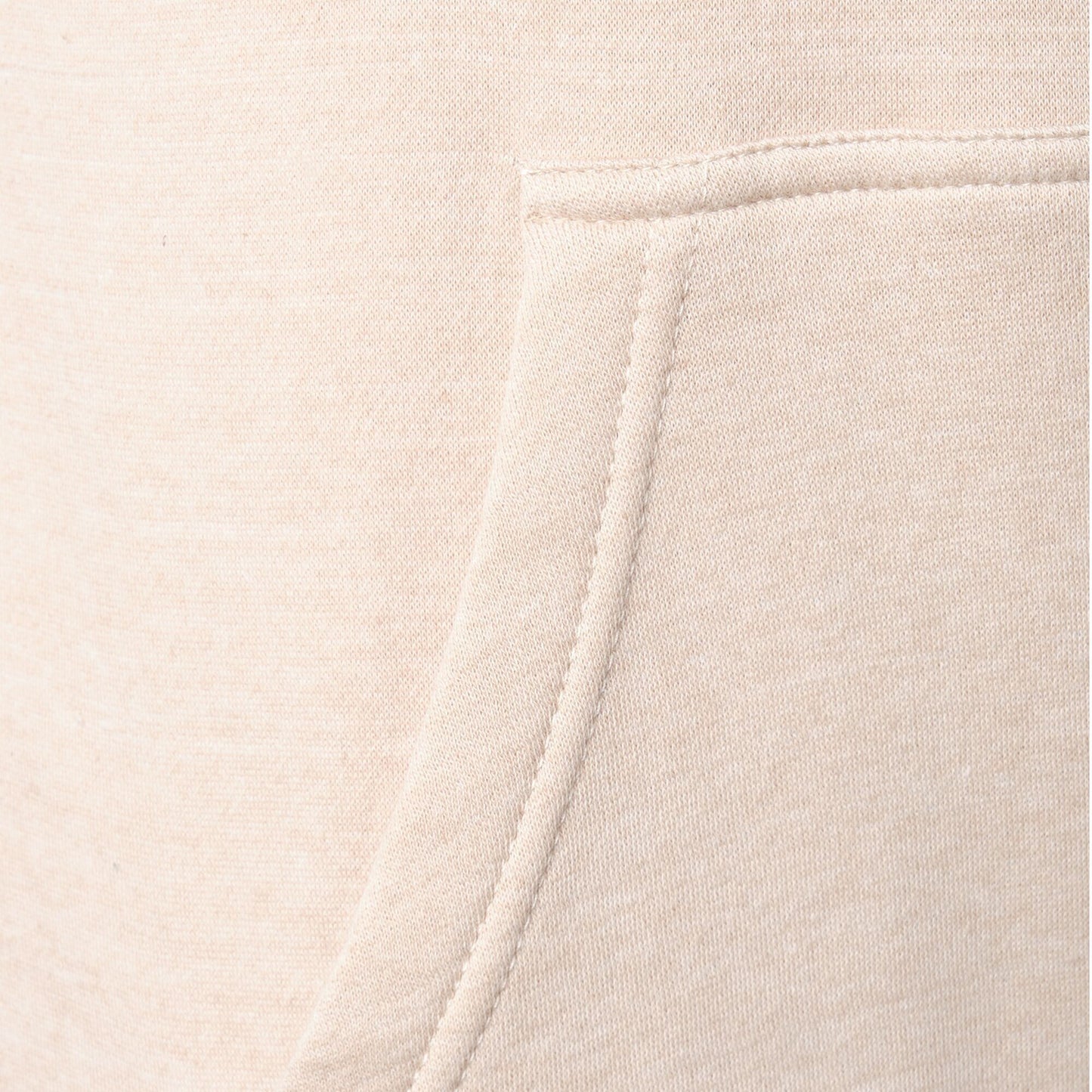 Felpa con cappuccio in pile beige da uomo