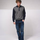 Polo bicolore slim fit con zip in cotone