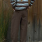 Pantaloni chino marroni relaxed fit con pinces