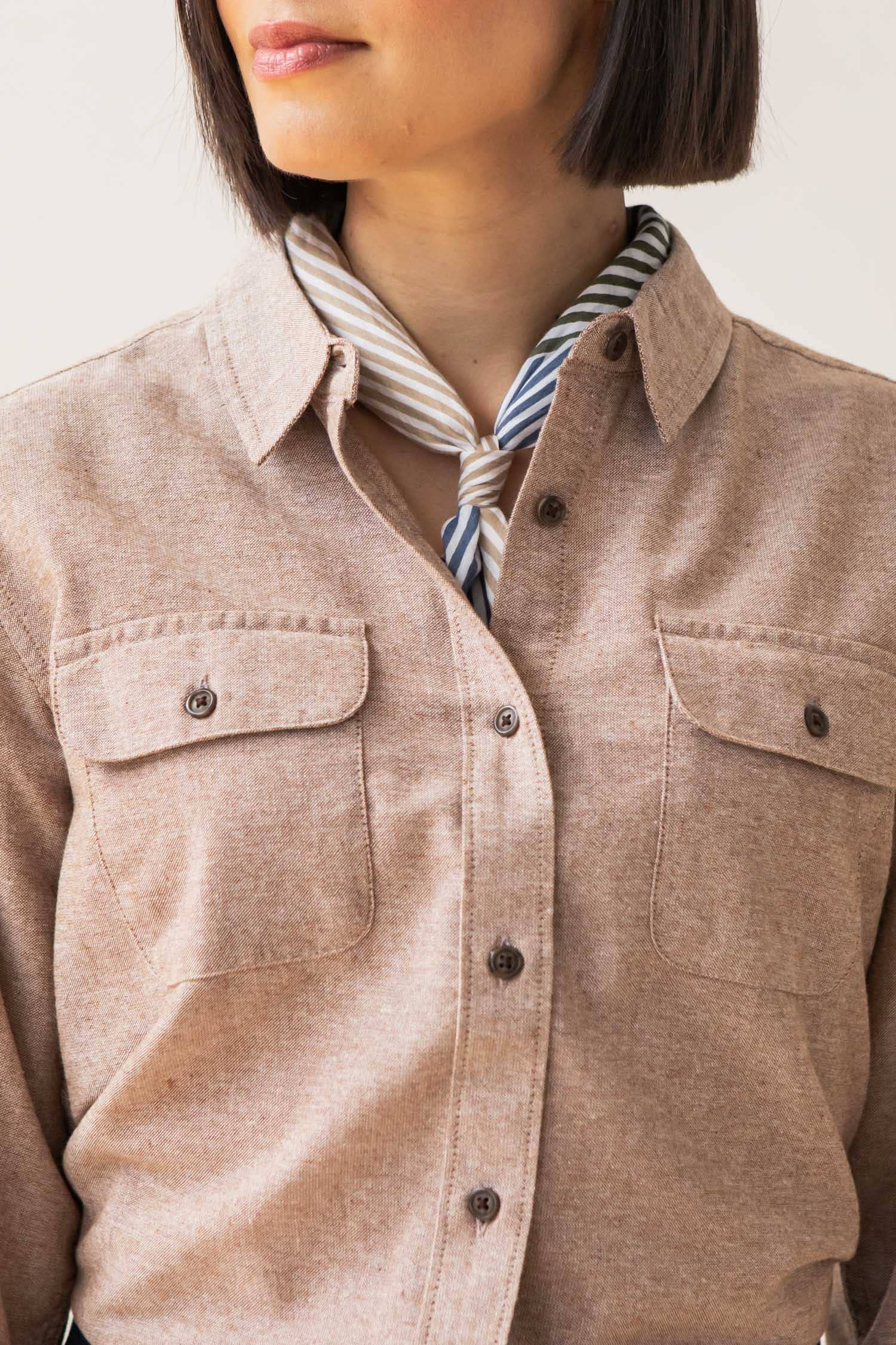 Camicia Lenon in chambray ruggine
