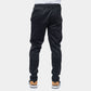 Tuta sportiva uomo nera con felpa zip e pantaloni jogger
