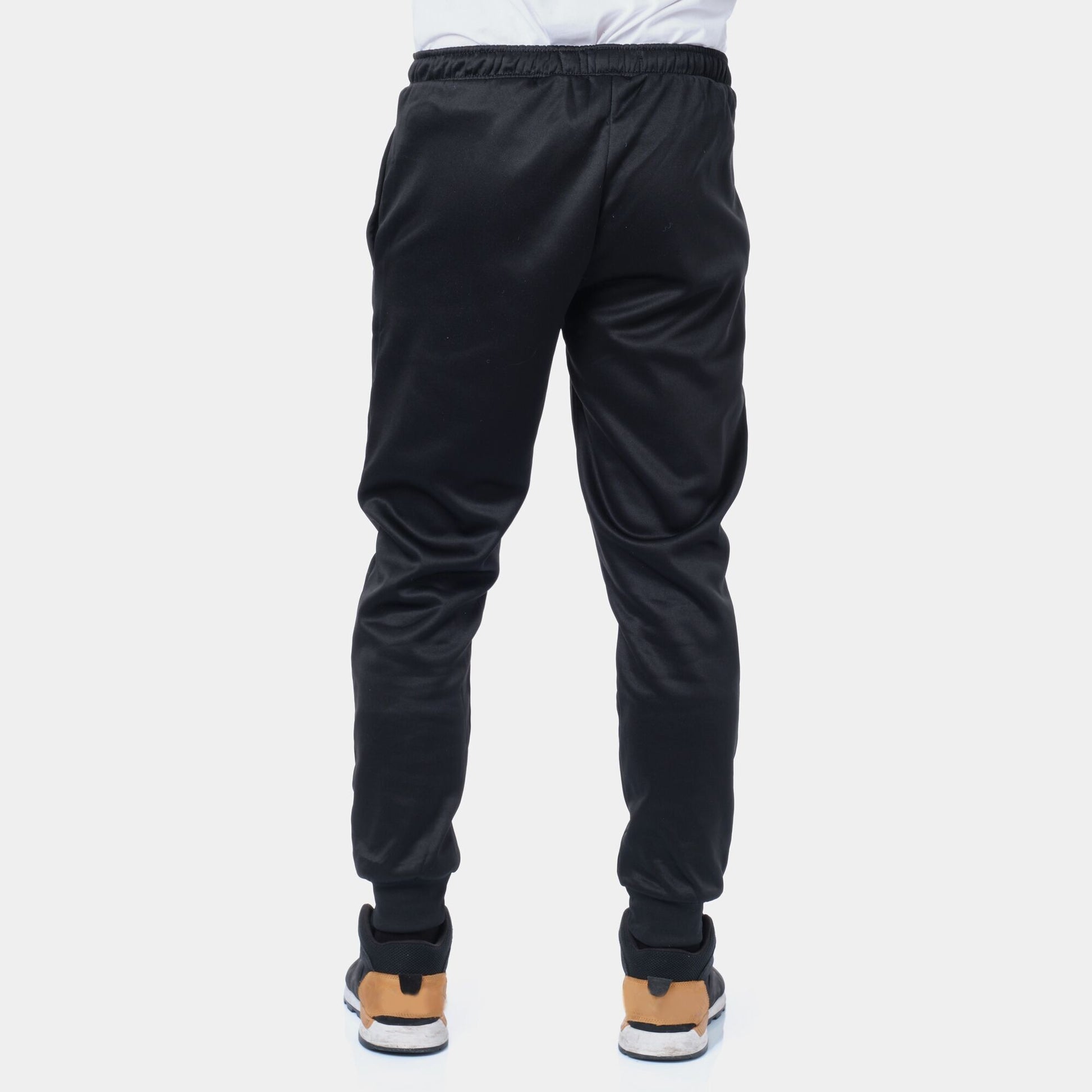 Tuta sportiva uomo nera con felpa zip e pantaloni jogger
